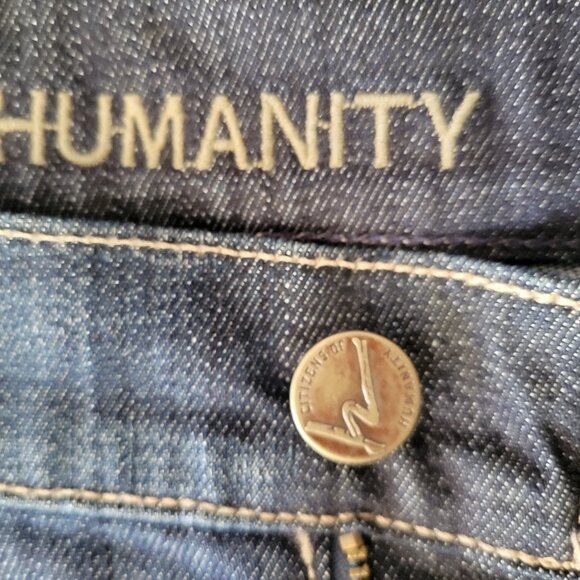 Citizens Of Humanity Jeans  Medium Rise Wide Flare Leg Dark Wash  Size 28 - Picture 7 of 16